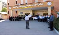 تجمع بزرگ مدیران و کارکنان بیمارستان فاطمیه در محکومیت جنایات فجیع رژیم کودک کش صهیونیستی