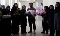 حضور نمایندگانی از بانوان سپاه پاسداران و امور بانوان دانشگاه در بیمارستان فاطمیه