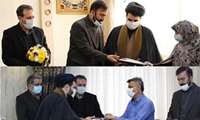 دیدار با دو خانواده شهید و ایثارگر مرکز آموزشی درمانی فاطمیه